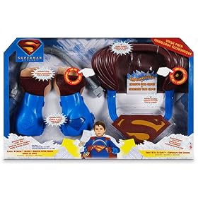 Superman Role Play Value Pack - Punch N' Crush Gloves - Fight N' Fly Cape - Bendy Bar by Fly