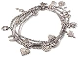 STERLING SYMBLZ 4-Strand Multi Charm Bracelet