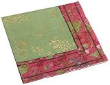 Caspari Marrakesh Paper Cocktail Napkin Package in a Gift Box, Sage