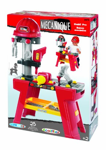 Imagen 2 de Ecoiffier 2375  - Taller de herramientas de juguete con casco  [Importado de Alemania]