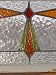 Art Deco Multicolored Geometric Antique Stained Glass