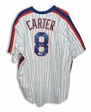 Autographed Gary Carter New York Mets White Pinstripe Majestic Jersey
