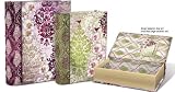 Punch Studios Nesting Storage Book Boxes Purple with Pansies