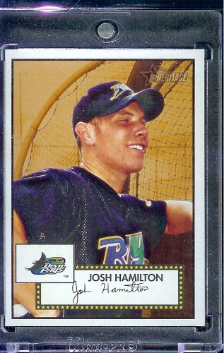 2001 Topps Heritage # 91 Josh Hamilton Tampa Bay Devil Rays Baseball Card - Mint Condition - Shipped In Protective ScrewDown Case!