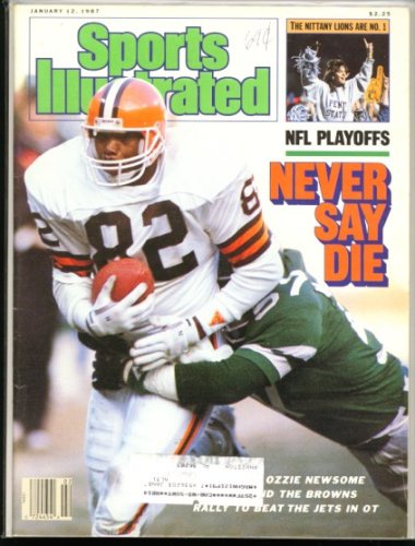Sports Illustrated Magazine January 12, 1987 (Cleveland Browns Ozzie Newsome NFL playoffs cover)