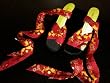 Silk Ankle Wrap Sandal 6.5 in Huichol Red