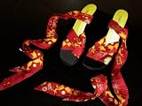 Silk Ankle Wrap Sandal 6.5 in Huichol Red