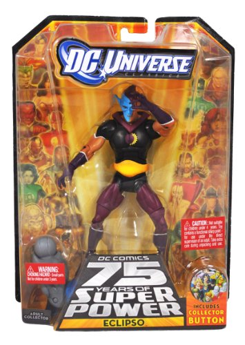  DC Comics 75 Years of Super Power Wave 12 Classics Series 6 Inch Tall Action Figure #1 - ECLIPSO with Darkseid's Left Leg Plus Bonus Collector Pin (R5779)