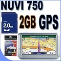 Garmin Nuvi 750 Portable GPS Vehicle Navigation System  with  4.3" LCD Widescreen (0100065720) 2GB SD Secure Digital Memory Card + MORE! BigVALUEInc Accessory Saver Bundle