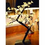 WHITE 48 LED Christmas Berry Tree 45cm Decoration