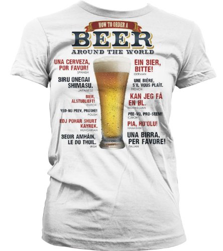 Best Price How To Order Beer Around The World Juniors T-shirt, Funny Trendy Hot Drinking Juniors Shirt