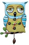 Old Blue Owl Clock Allen Studio Designs