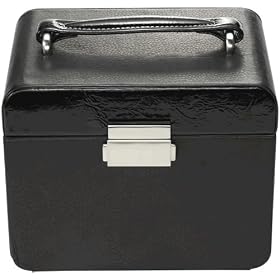 Fossil Gifts - Solid Medium Jewelry Box (Color: Black)