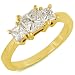 Three Stone Princess Cut Diamond Ring 1.00ctw (HI/SI) in 14K Yellow Gold