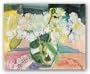 White Bouquet on Pink Table by Maret Hensick 20"x16" Art Print Poster