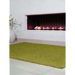 benuta Hochflor Shaggy Teppich Swirls Gr�n 200x290 cm