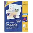 200 CARDS 5.5X4.25 WHITE INKJET POSTCARDS