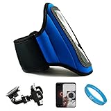 Blue Durable Moisture Resistant Neoprene Protective Exercise Workout Armban ....