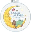 Baby Hugs Moon Sleeper Birth Record Counted Cross Stitch Kit - 6" Round