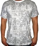 SHMACK Show Time Mens Logo Bar Concert Bands T-Shirt Tee Top Bright White Grey