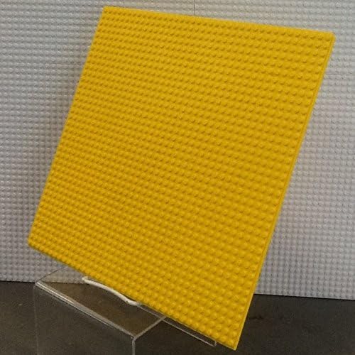 12" X 12" 8 Bit Pixel Building Slab Bricks Blocks Solid Yellow Base Plate
