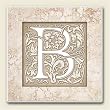 AbsorbaStone Coaster set~ Monogram Initial B ~ 4 Tile Drink Coasters ~ code x569C