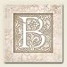 AbsorbaStone Coaster set~ Monogram Initial B ~ 4 Tile Drink Coasters ~ code x569C