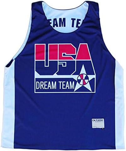USA Dream Team Sublimated Basketball Reversible, Navy, Small