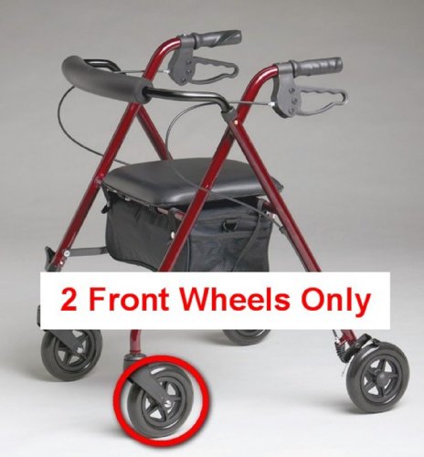 Replacement Set of 2 Front Wheels for MDS86825SL Ultralight Rollator