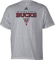 Milwaukee Bucks Gray Adidas True T-Shirt