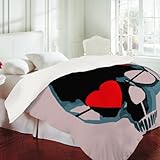 Duvet Cover Blue Skull with Bow (by DENY Designs)