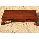 Solid Wood Huge Vintage Antique Elephant Leg Wood Coffee Table