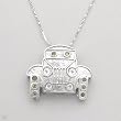 Necklace With 1.30ctw Precious Stones - Genuine Peridots and Topazes Well Made in 925 Sterling silver. Total item weight 7.5g Length 16in