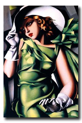 Fine Art Vintage poster Art Deco YOUNG GIRL IN GREEN poster by TAMARA DE LEMPICKA