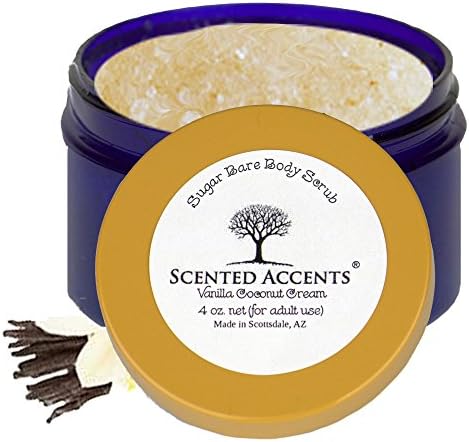 Sugar Bare Body Scrub Vanilla Coconut Cream / All Natural Gentle Exfoliating Body Scrub - Coconut Sugar Scrub