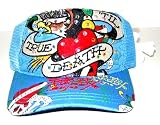 Ed Hardy - Ed Hardy Powder Blue Rhinestone Cap - Eagle & Heart Design