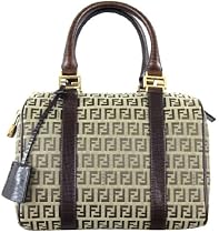 Fendi Beige and Brown Zucchino Canvas Tube Duffel 8BL068-TN9-F0LK9