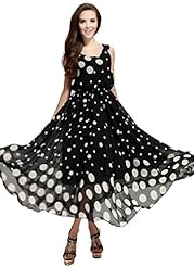 Cocktail Polka Dot Print Party Dress/Maxi Dress 