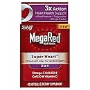 Megared Heart Omega 3 Krill Oil Plus COQ10 and Vitamin D, 40 count