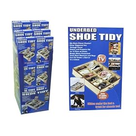 SHOE TIDY ORGANISER UNDERBED DUST DIRT FREE ZIP STORAGE
