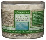 Bellamessa Rosemary Gourmet Sea Salt Flakes, 4.25-Ounce Plastic Jars (Pack of 6)