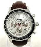Men's Jeep High Spec 20 ATM Brown Leather Chronograph Sports Watch. R.R.P. £89.99