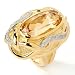 14K Gold Citrine & Diamond Bold Electroform Ring