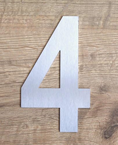COBBLER Door Number 4, Brushed Stainless Steel, 2 inch