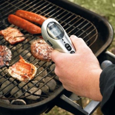 Kitchen Meat Thermometer Digital BBQ Safe w/ 10 inch Probe by Polder Home Tools