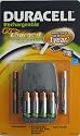 Duracell Pre Charged Rechargeable Nimh Batteries Combo, one charger, 4 AA and 4 AAA batteries