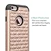 iPhone 6S Plus Case, iPhone 6 Plus Case, Elegant Choise Hybrid [Dual Layer] Armor Studded Rhinestone Crystal Bling Case Cover for (5.5 inch) iPhone 6S Plus/iPhone 6 Plus (A Rose Gold+Black)