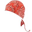Fitted Rhinestone Bandana Durag Headwrap Scarf Red