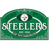 Wincraft Pittsburgh Steelers St. Patrick's Day Wooden Sign Each