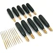 20 Diamond Coated Needle Files Handles Lapidary Tools